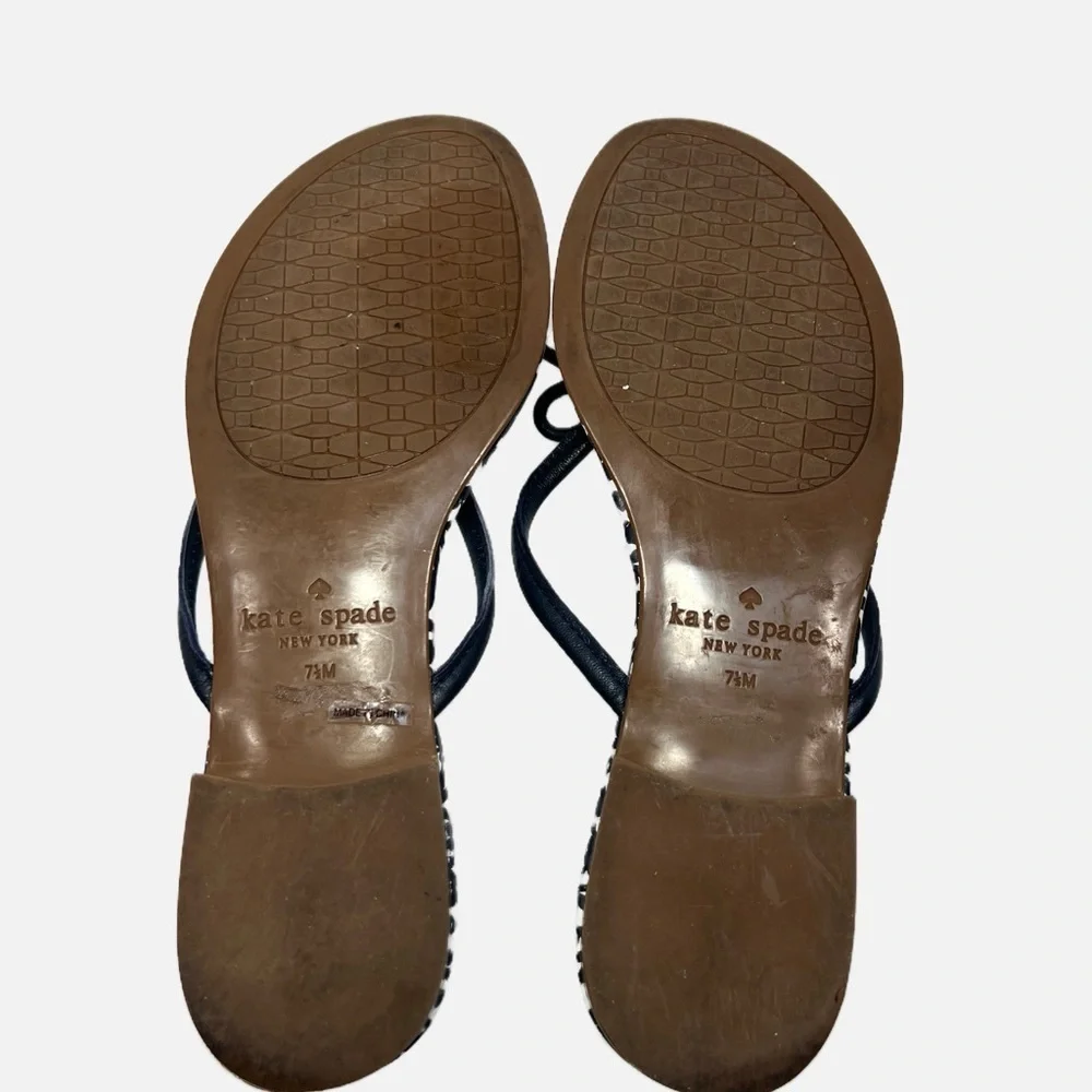 Kate Spade Navy Blue Mystic Patterned Women's Sandals size 7